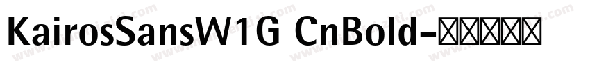KairosSansW1G CnBold字体转换